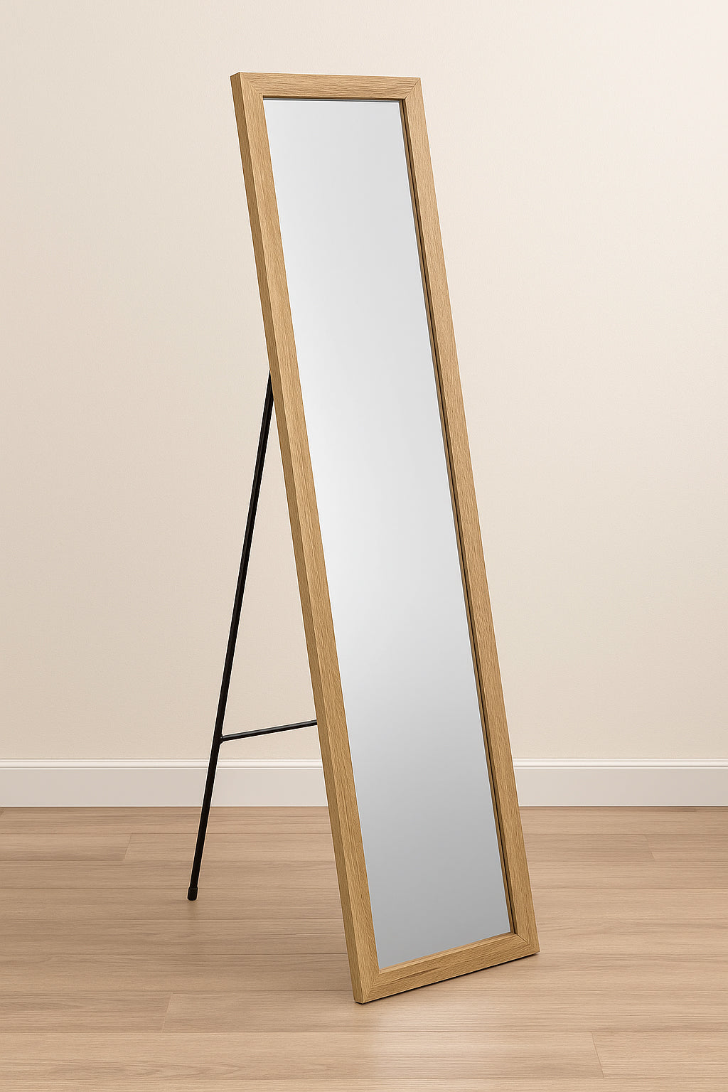 Oglinda de podea 5Five Matching cu cadru PS, pliabila, 35x125 cm, maro