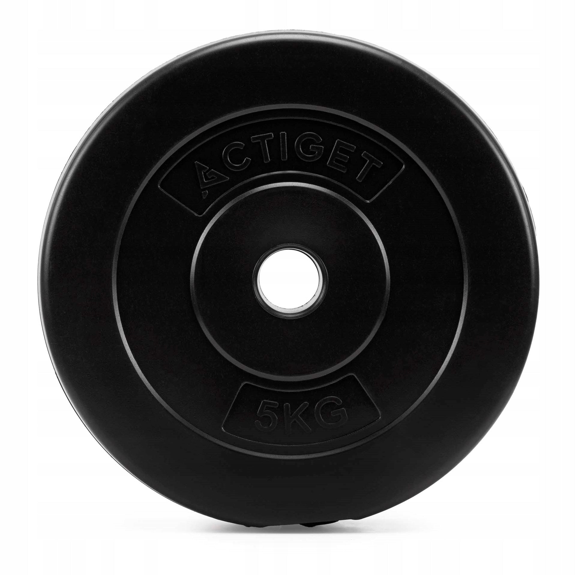 Disc greutate haltera 5 kg, 31 mm, compozit bitumic, PP, 26x5 cm, negru