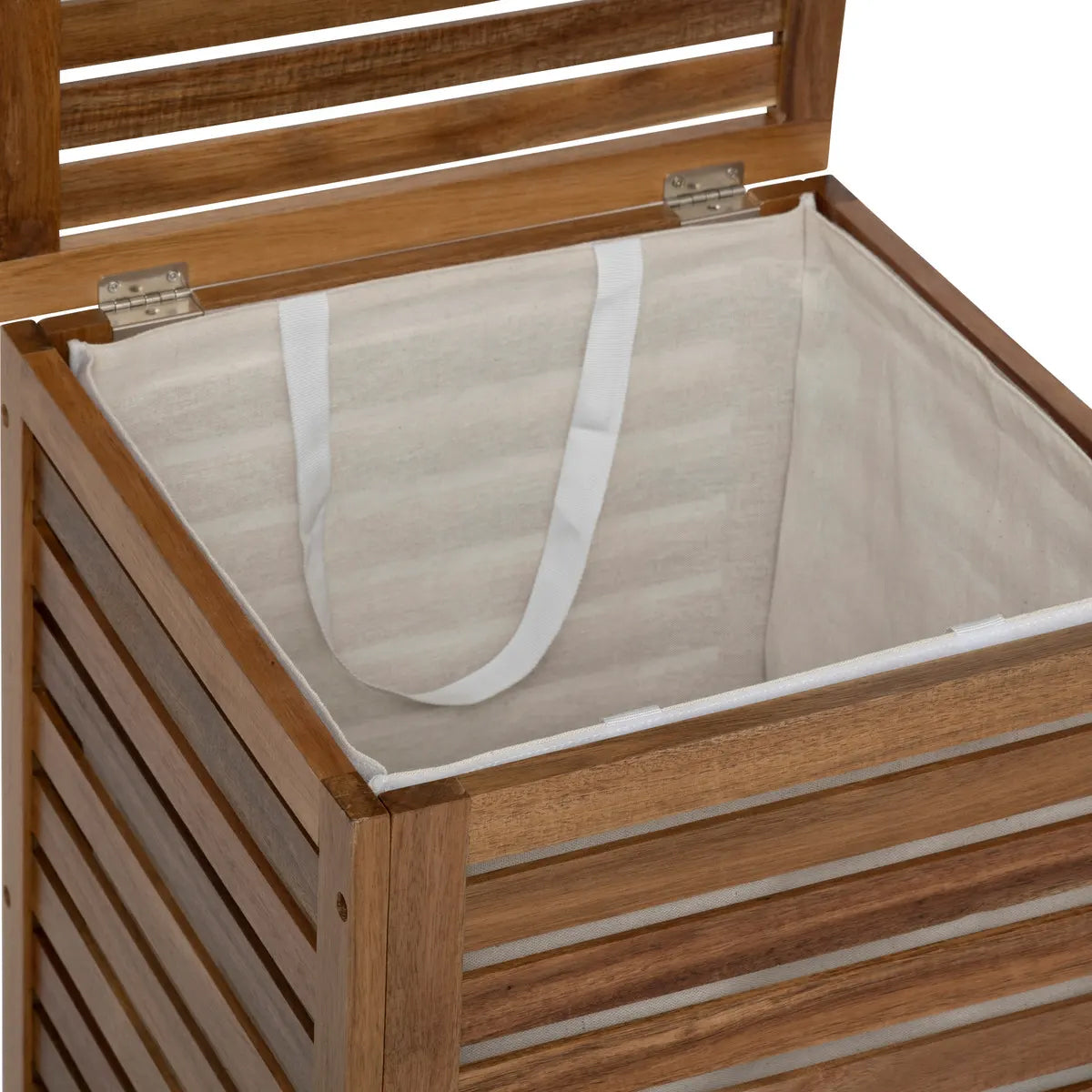 Cos rufe 65L 5Five Acacia din lemn de acacia, 40x40x60 cm, natur