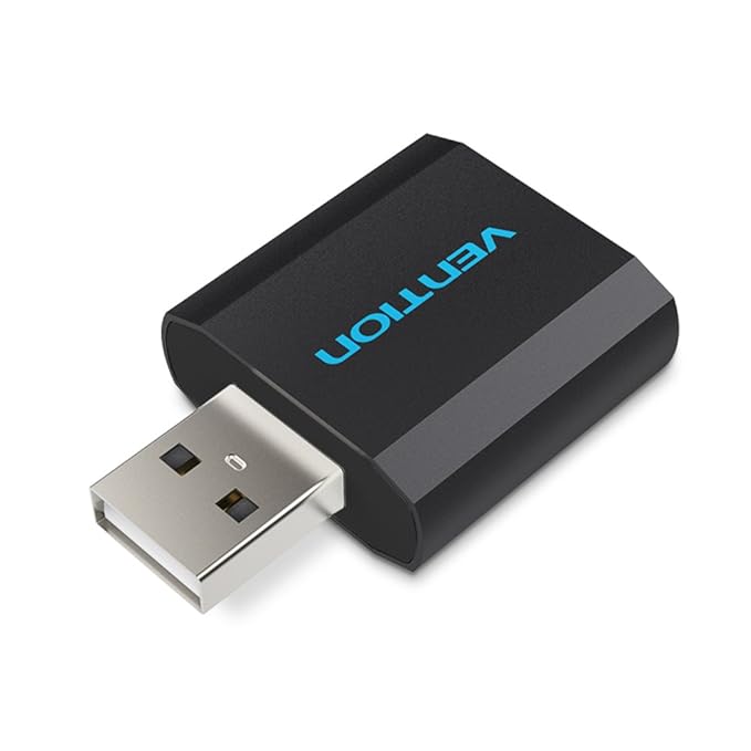 PLACA de SUNET Vention, extern, 2.1, interfata USB 2.0 (T) la 2x 3.5mm Jack (M), negru, "VAB-S17-B"