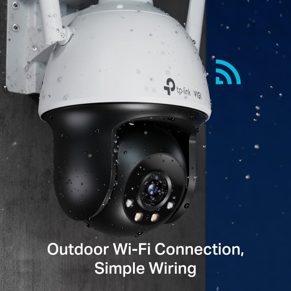CAMERA IP TP-LINK VIGI, Wi-Fi, Pan Tilt, pt. exterior, dist. IR 30 m, tip lentila fixa 4 mm, 4 Mpx, 1 x RJ45 10/100M, carcasa plastic, "VIGI C540-W(4mm)"