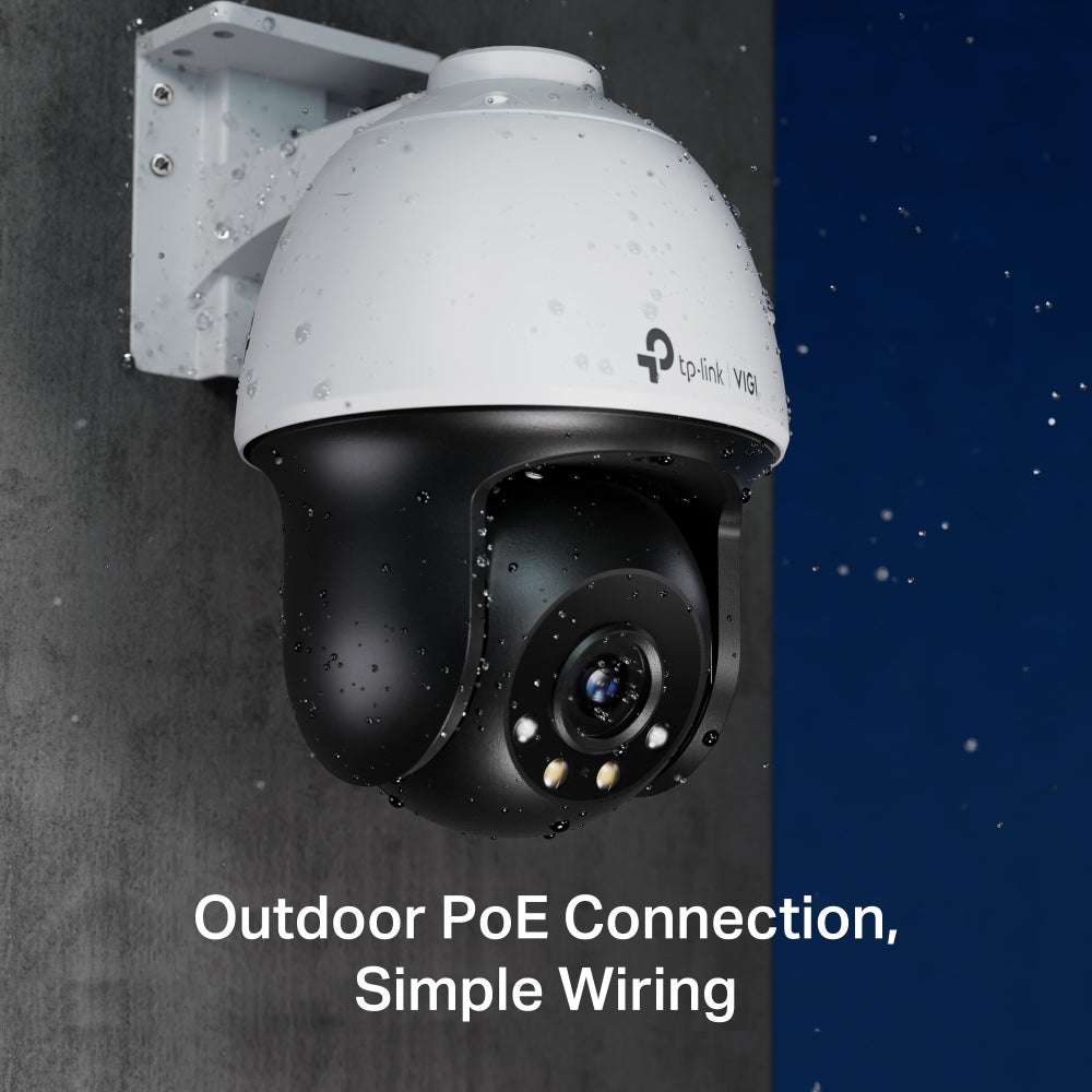 CAMERA IP TP-LINK VIGI, Pan Tilt, pt. exterior, dist. IR 30 m, tip lentila fixa 4 mm, 4 Mpx, 1 x RJ45 10/100M, carcasa plastic, POE, "VIGI C540(4mm)"