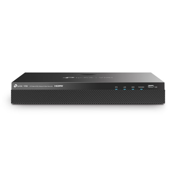 NVR TP-Link VIGI, PoE+ cu 16 canale de retea, 140 W PoE Budget, capacitate max 10 TB, porturi HDMI | VGA | Retea RJ45 | 2 x USB 2.0, 