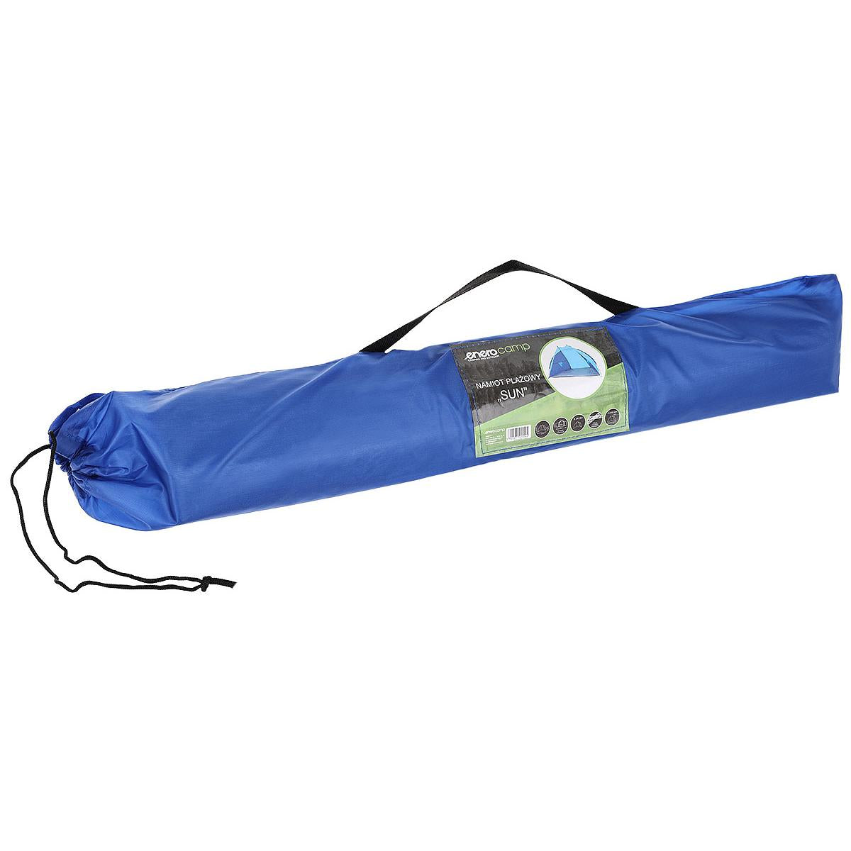Cort plaja pentru 2 persoane, cu protectie UV si podea izolanta, 200x100x105 cm, albastru