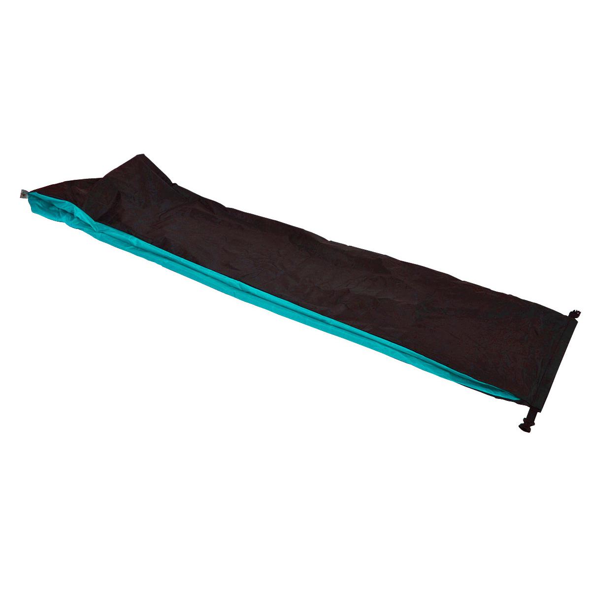 Saltea gonflabila pentru plaja cu pliere rapida, maxim 180kg, 180x70x50 cm, albastru si negru