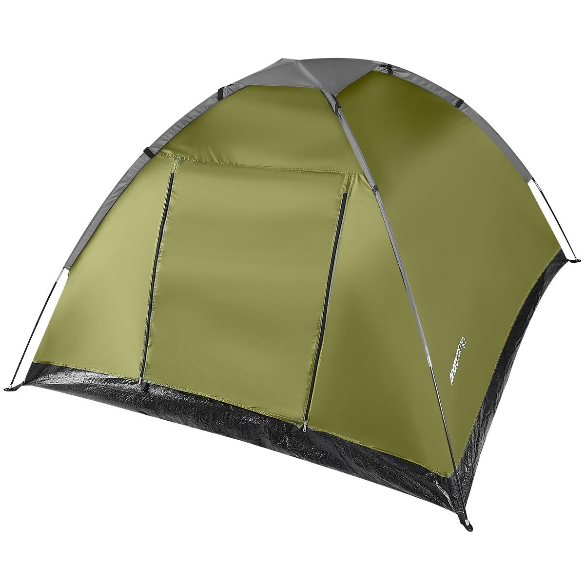 Cort camping 4 persoane, impermeabil 3000 mm, 200x200x115 cm, plasa insecte, verde