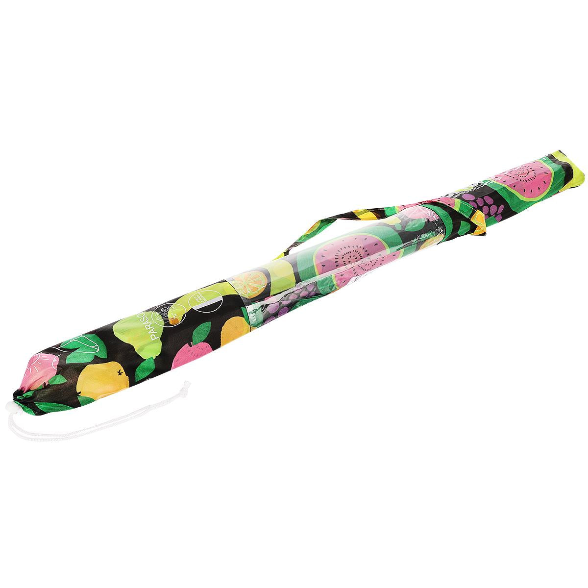 Umbrela de plaja 160 cm cu structura metalica, inclinare reglabila si husa transport, multicolor
