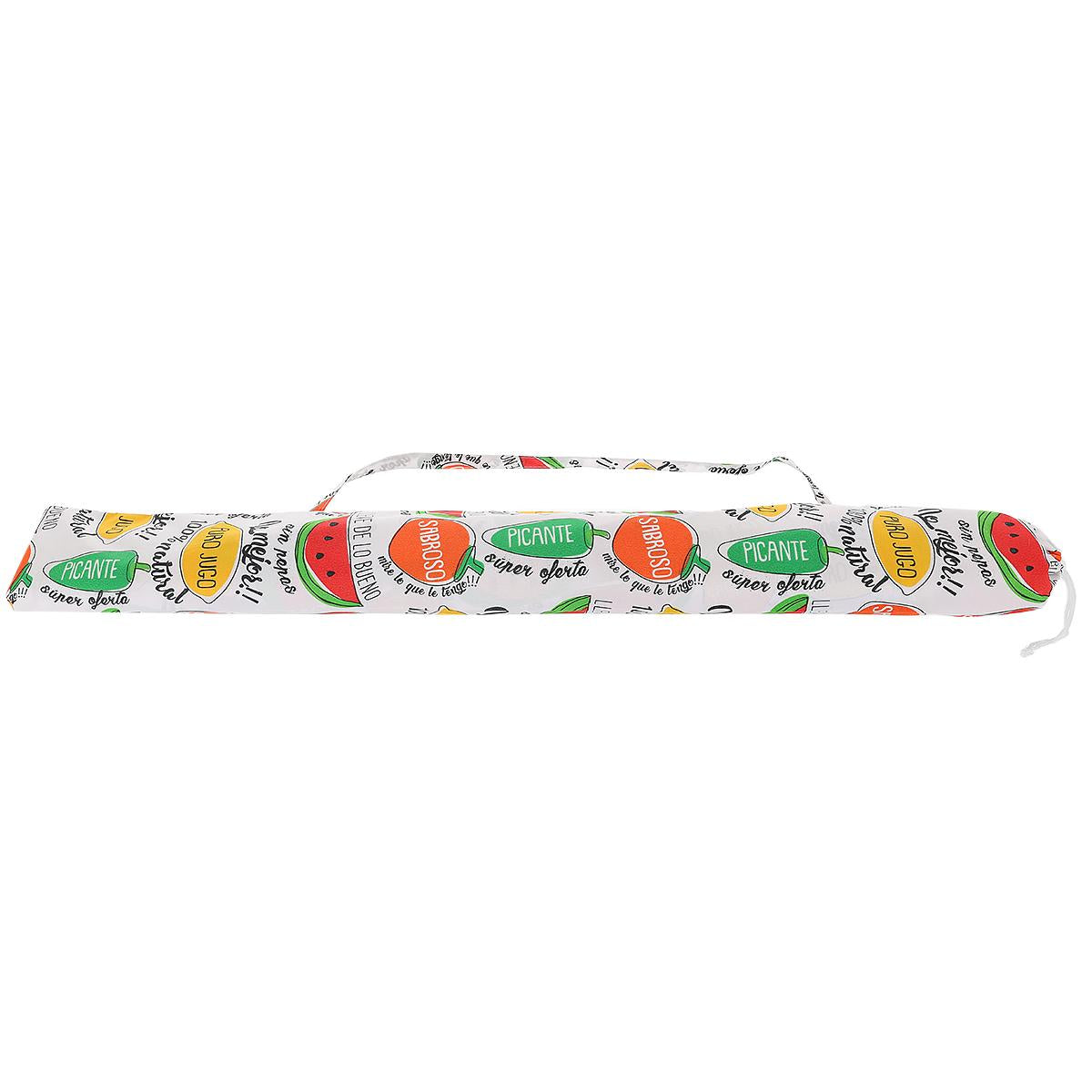 Umbrela plaja 180 cm cu imprimeu fructe, structura otel, reglabila pe inaltime si inclinare, multicolor