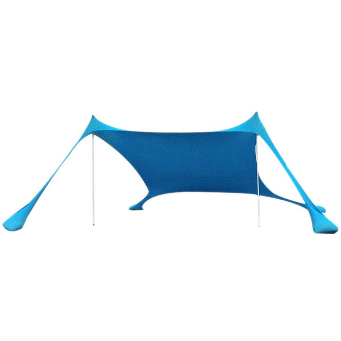 Pavilion turistic de plaja tip cort, cu structura metalica, 210x200x150 cm, albastru - BazarOltenia