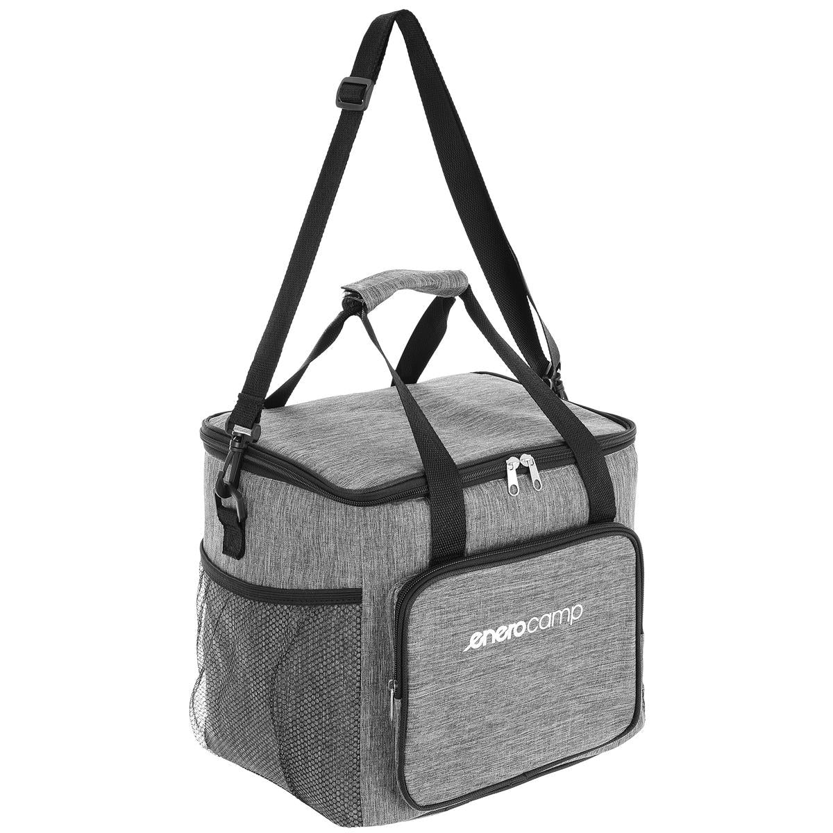 Geanta termoizolanta 18L, cu buzunare exterioare si curea reglabila, 29x23x27 cm, gri
