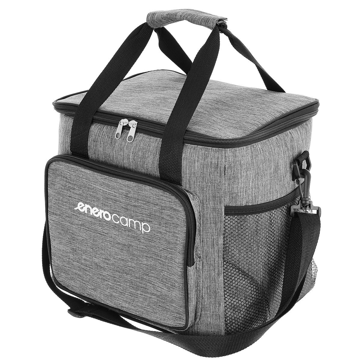 Geanta termoizolanta 18L, cu buzunare exterioare si curea reglabila, 29x23x27 cm, gri