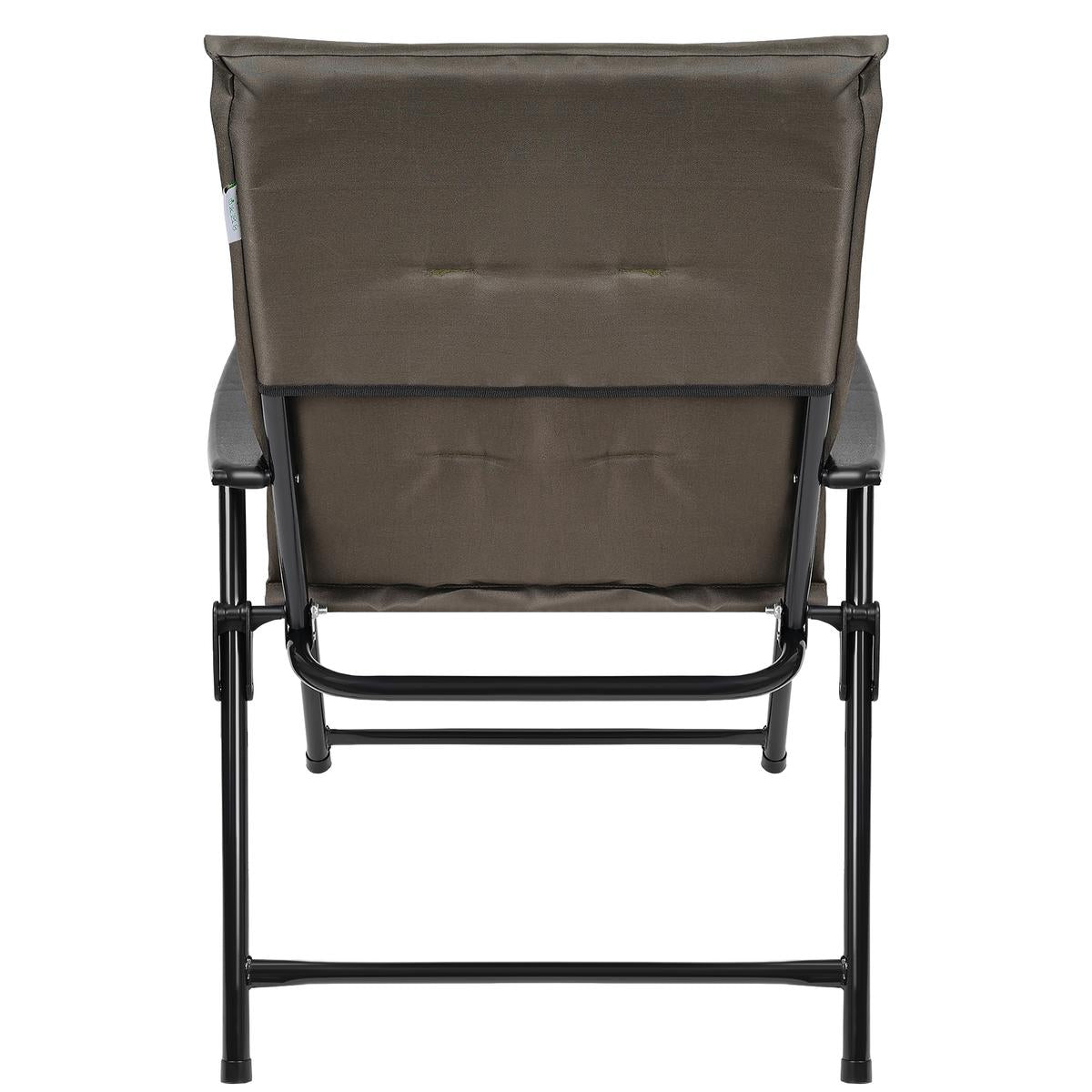 Scaun pliabil de gradina cu perna, structura metalica, 59x66x90 cm, maro