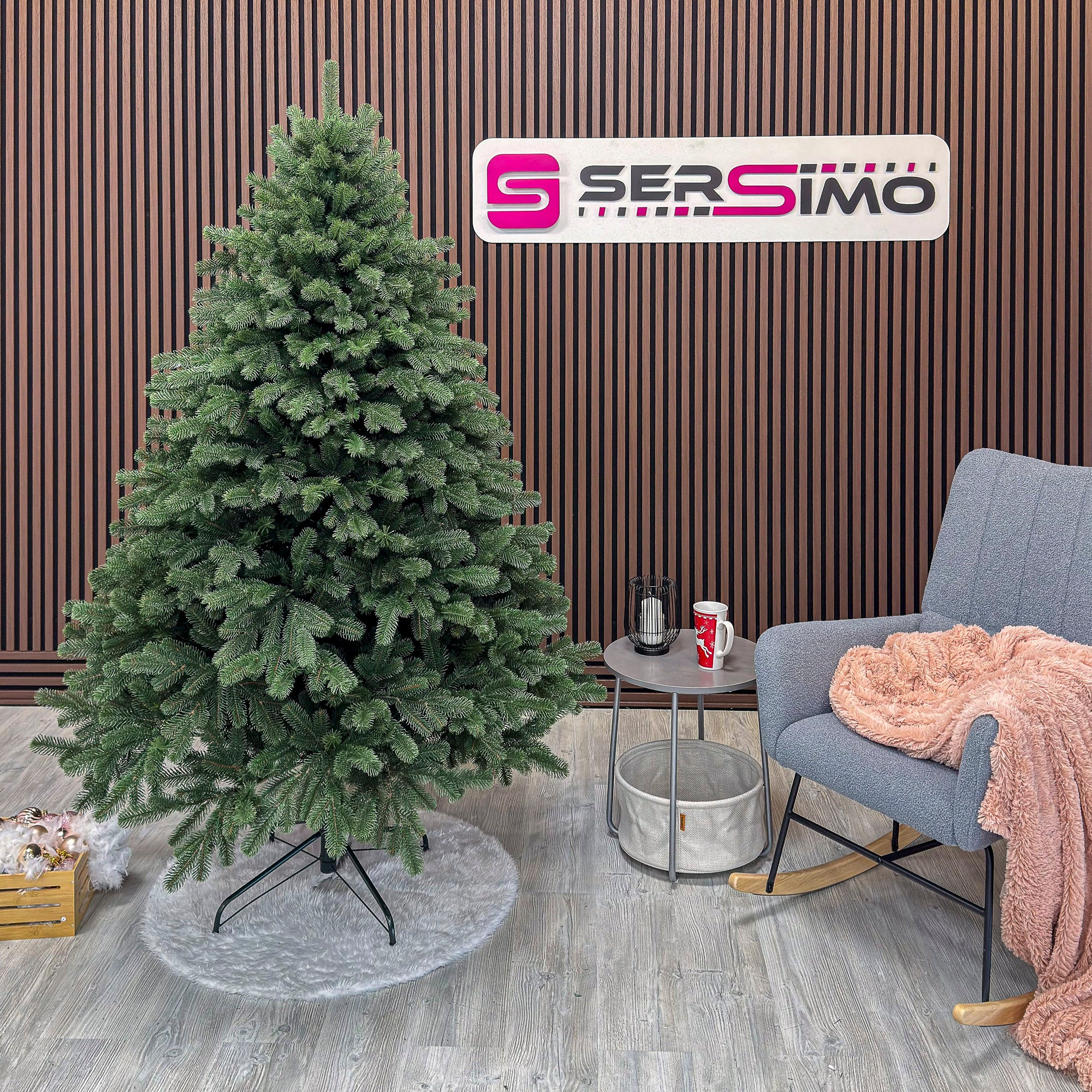 Brad artificial Christmas Deluxe by Sersimo, Versailles Select, integral 3D, 210 cm