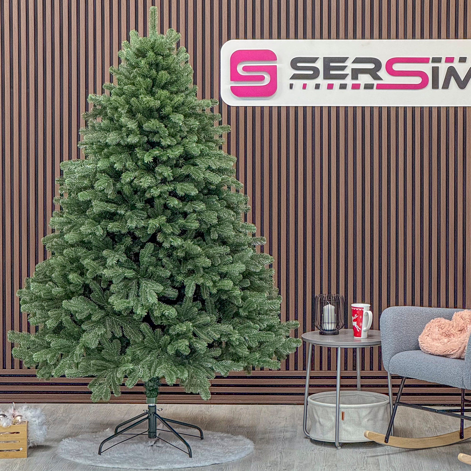 Brad artificial Christmas Deluxe by Sersimo, Versailles Select, integral 3D, 210 cm