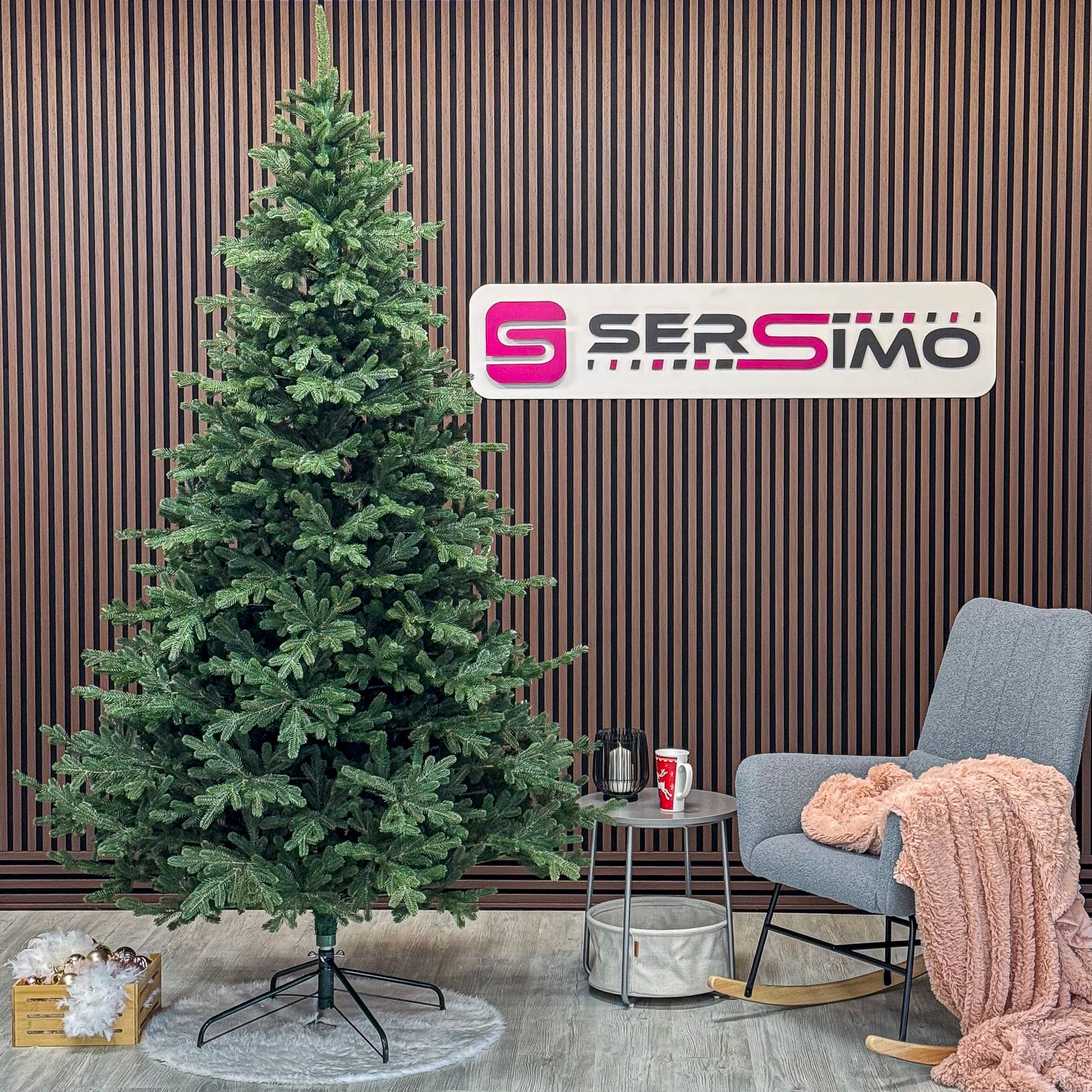Brad artificial Christmas Deluxe by Sersimo, Viena Select, integral 3D, 250 cm