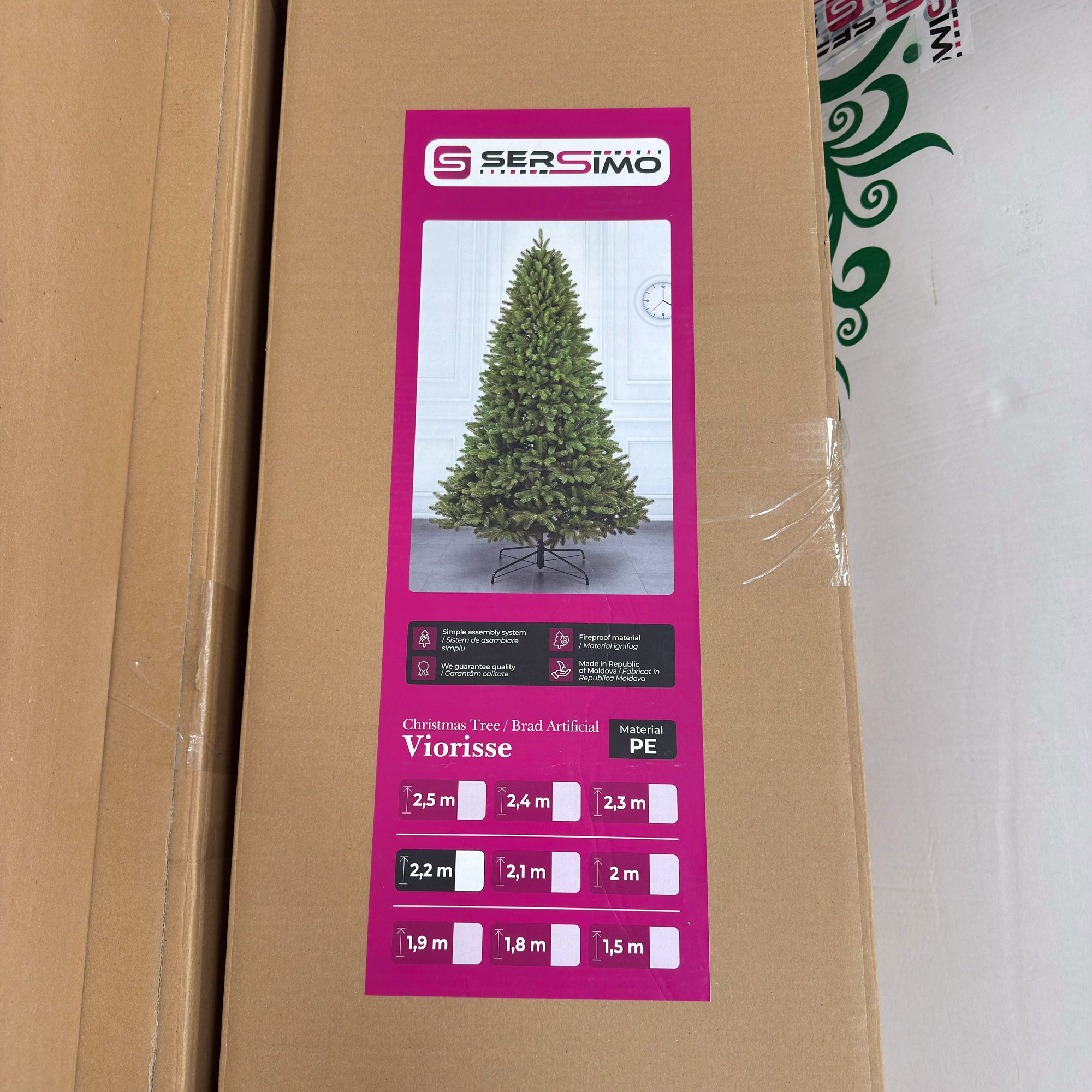Brad artificial Sersimo, Viorisse Elite, verde, integral 3D, 220 cm