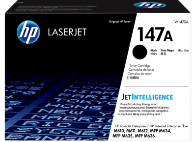 Toner Original h Black, nr.147A, pentru LaserJet Enterprise Flow MFP M635|M636|M611|M612, 10.5K, , "W1470A"