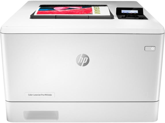 Imprimanta Laser Color HP M454dn, A4, Functii: Impr., Viteza de Printare Monocrom: 27ppm, Viteza de printare color: 24ppm, Conectivitate:USB|Ret, Duplex:Da, ADF:Nu 