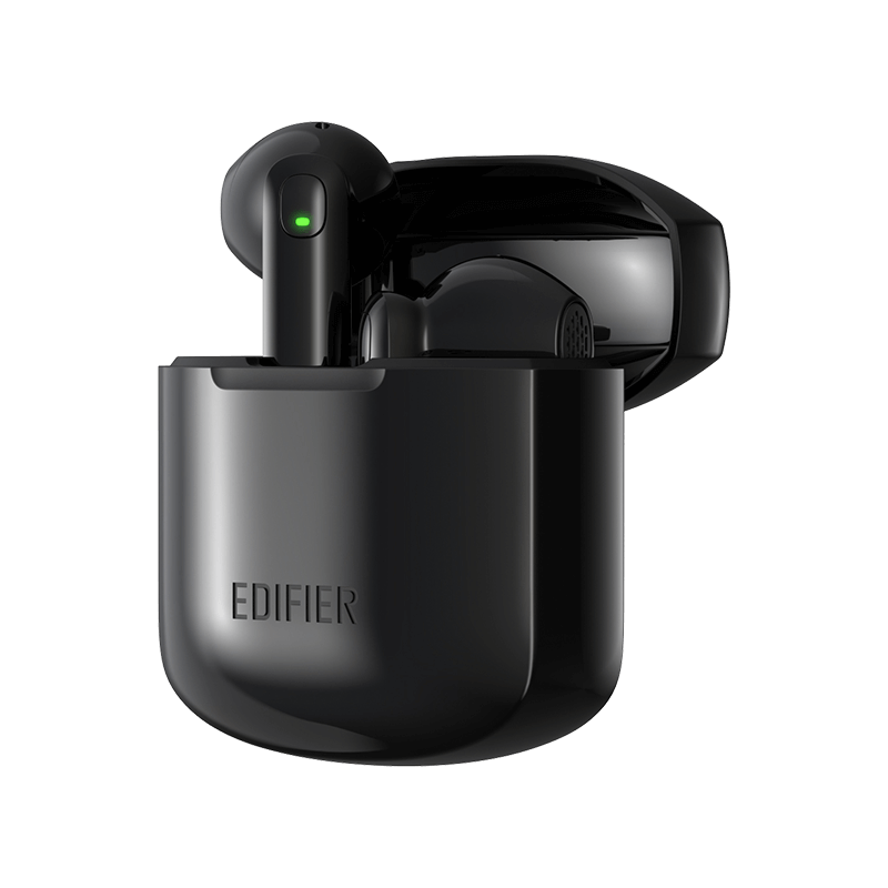 CASTI Edifier, wireless, intraauriculare - butoni, pt smartphone, microfon pe casca, conectare prin Bluetooth 5.4, IP54, USB-C, negru, "W200T-BK", (timbru verde 0.18 lei)