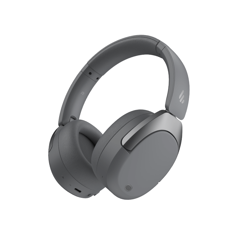 CASTI Edifier, wireless, cu fir, standard, utilizare multimedia, smartphone, microfon pe casca, conectare prin Bluetooth 5.4, USB-C, ANC, grey, "W830NB-GR"