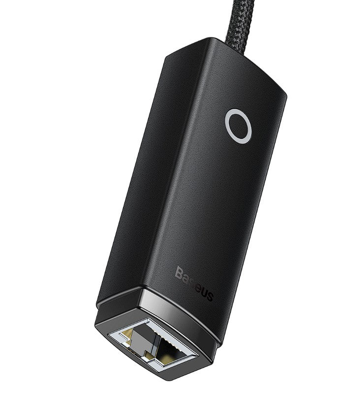 ADAPTOR RETEA Baseus Lite, USB 2.0 to RJ-45 10/100 Mbps Adapter, LED, negru "WKQX000001" - 6932172606022