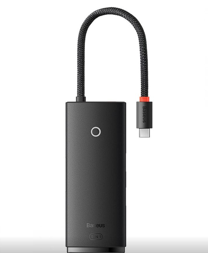 DOCKING Station Baseus Lite, conectare PC USB Type-C, USB 3.0 x 3, USB Type C x 1 PD 20V/5A, HDMI x 1/4K/30Hz, negru "WKQX040001" - 6932172606305