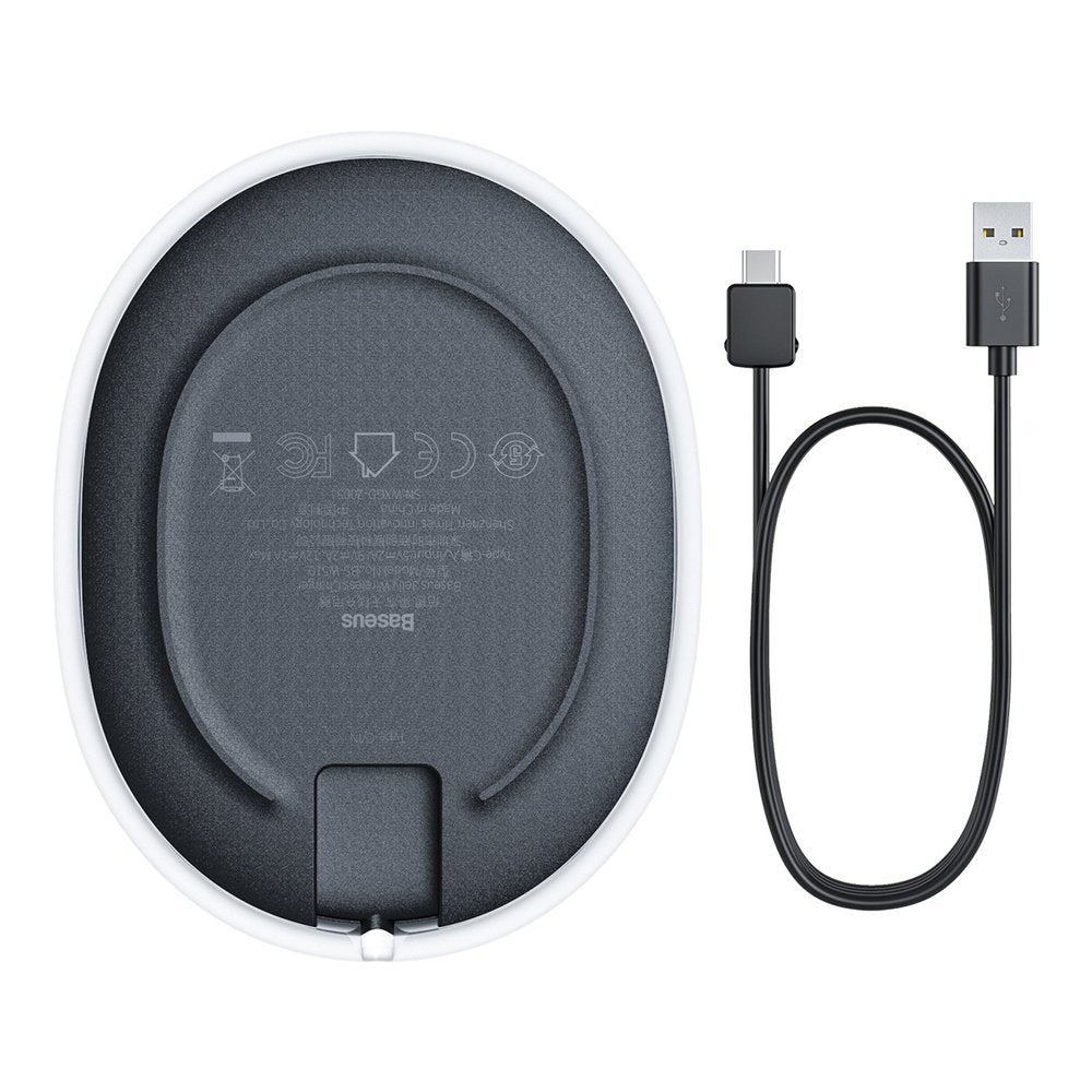 INCARCATOR wireless Baseus Jelly Qi 15W, compatibilitate smartphones, cablu Type-C la USB inclus, negru "WXGD-01" - 6953156223691
