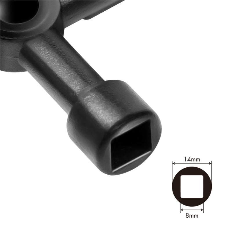CHEIE UNIVERSALA in cruce Logilink, pentru cabinete, 4 tipuri de cheie, aliaj zinc, black, "WZ0072"