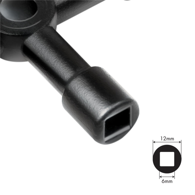 CHEIE UNIVERSALA in cruce Logilink, pentru cabinete, 4 tipuri de cheie, aliaj zinc, black, "WZ0072"