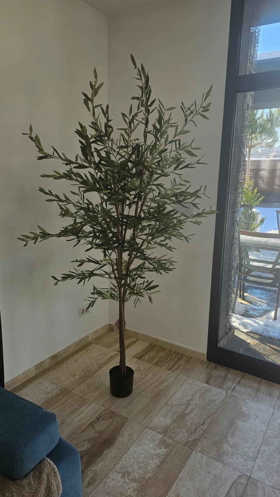 Planta artificiala Atmosphera Maslin decorativ cu ghiveci, 210 cm, verde