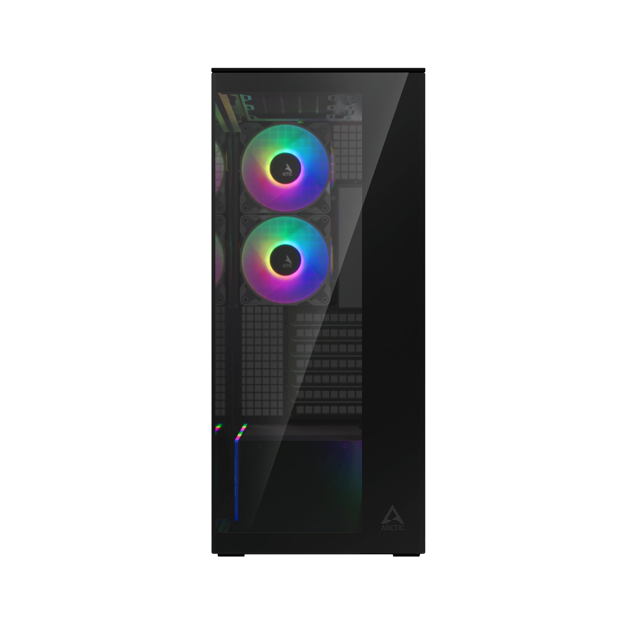 CARCASA Arctic "Xtender Mirror BK", mid tower, max 8xfan, 3xP14 ProR ARGB si 2xP12Pro ARGB instalate, PSU shroud 24 LED ARGB, USB-C x 1, USB 3.2 x 2, audio+mic, 7 sloturi expans, negru, "ACPCC00018A"