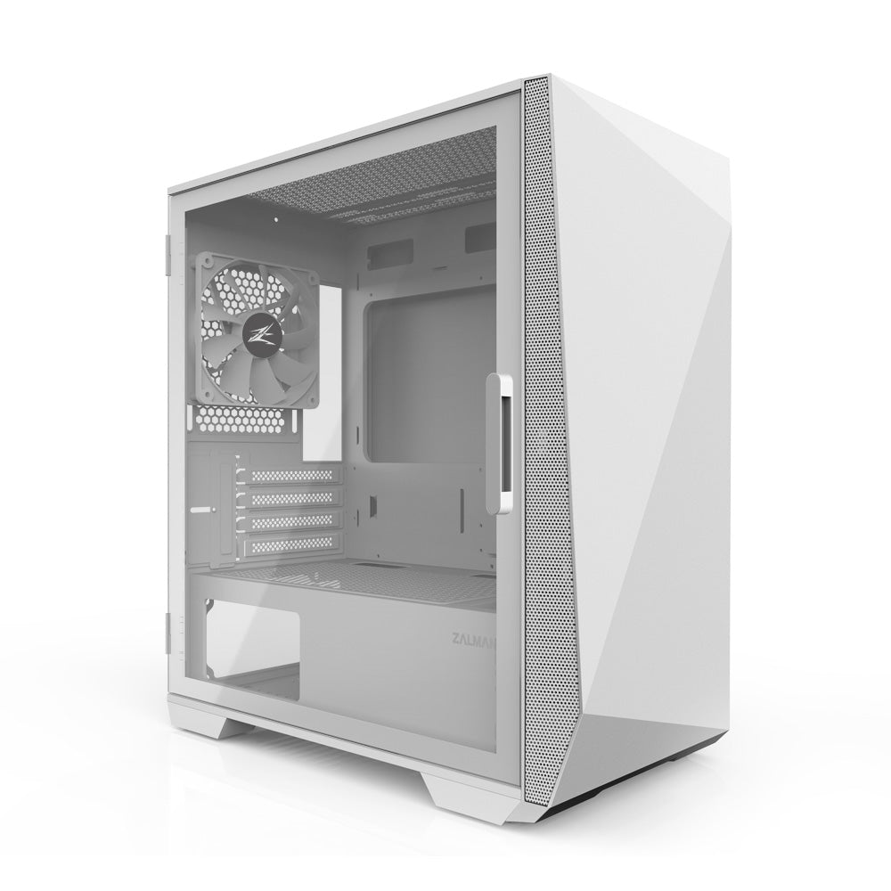 CARCASA Zalman "Z1 Iceberg", mini tower, , fara sursa, suporta 5xfan, 3xfan inclus, , USB 3.1 gen1 x 2, USB 2.0 x 1, audio+mic, 4 sloturi expansiune, alb, "Z1 Iceberg White"