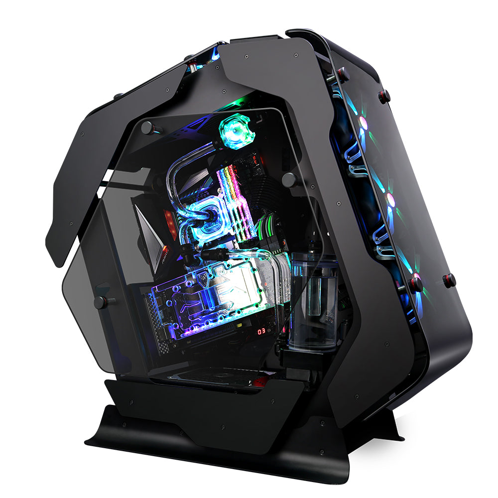 CARCASA Zalman "Z-Machine", middle tower, gaming, fara sursa, , 5xfan inclus, , USB Type-C x 1, USBx4, audio+mic, 7 sloturi expansiune, negru, "Z-Machine 500"