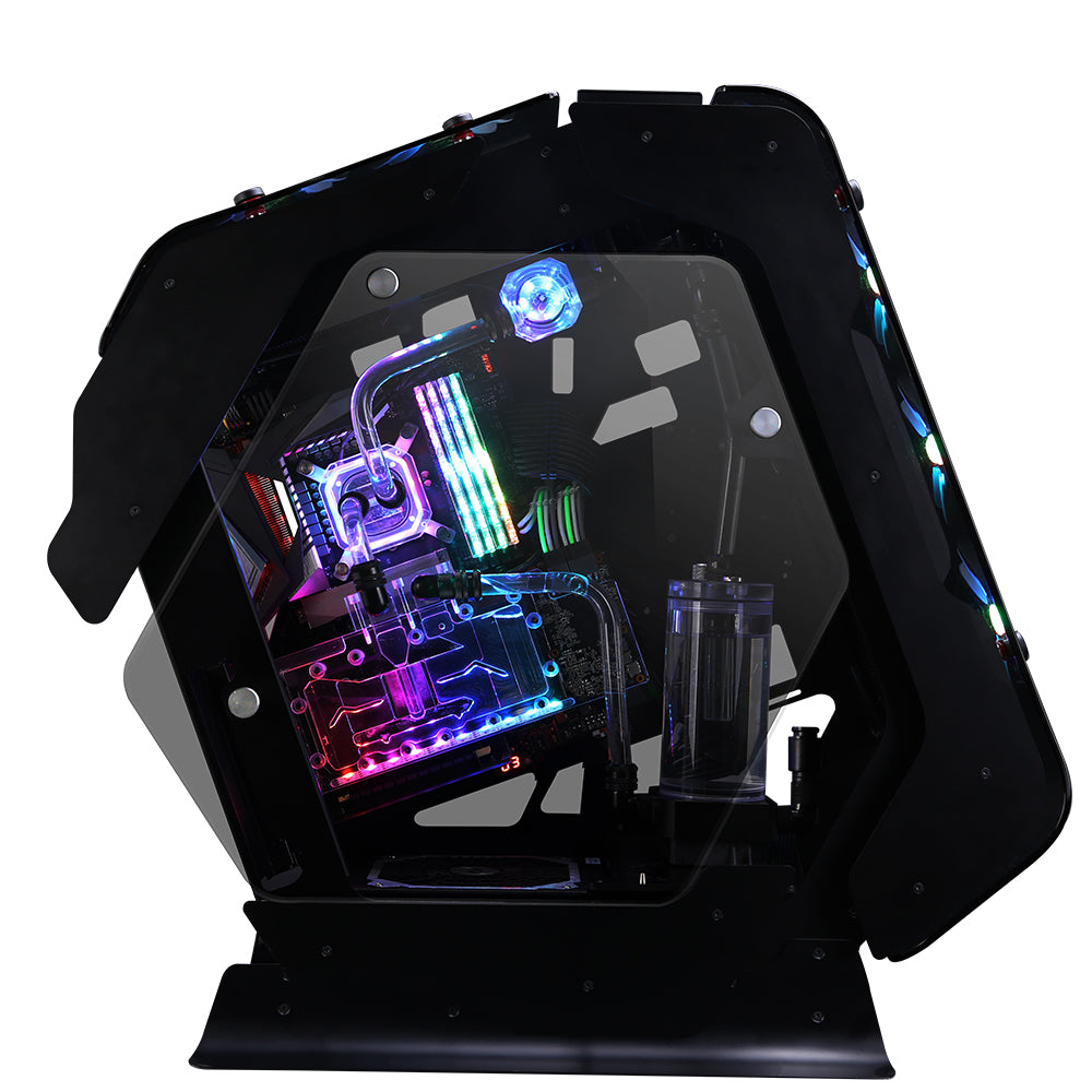 CARCASA Zalman "Z-Machine", middle tower, gaming, fara sursa, , 5xfan inclus, , USB Type-C x 1, USBx4, audio+mic, 7 sloturi expansiune, negru, "Z-Machine 500"