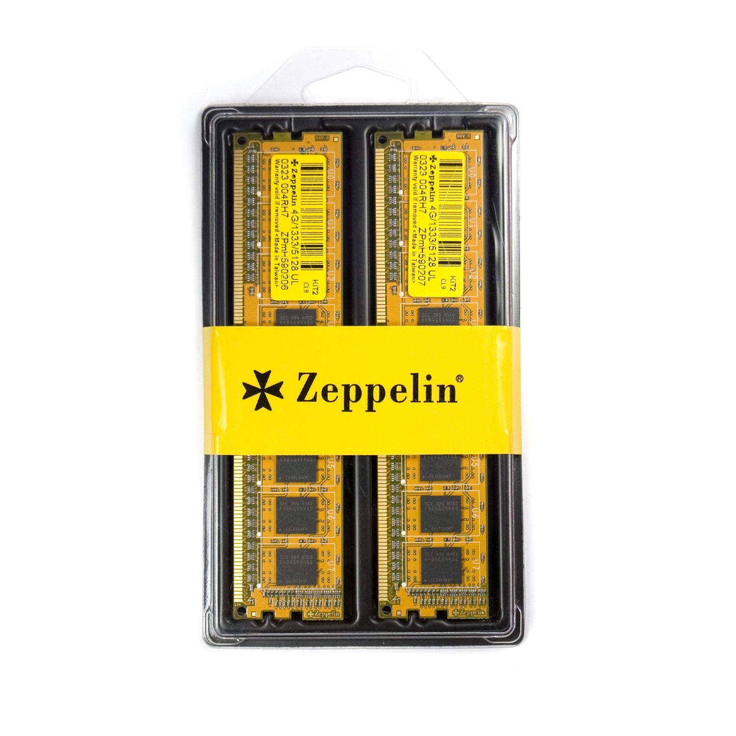 Memorie DDR Zeppelin DDR3 8GB frecventa 1333 Mhz (kit 2x 4GB) dual channel kit (retail) "ZE-DDR3-8G1333-KIT"