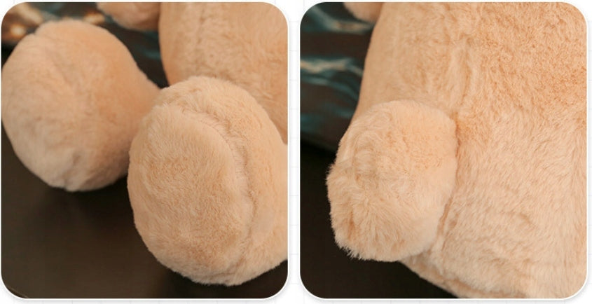 Jucarie plusata iepuras gigant, din plus moale, 60 cm sezut - 120 cm total, maro - 6