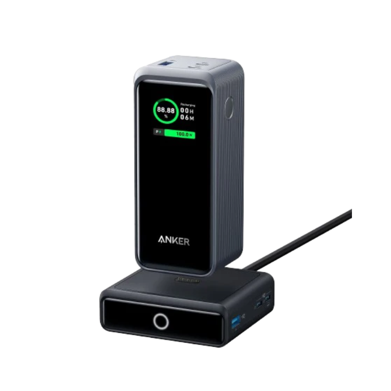 POWER BANK Anker "Prime" 20000mAh, 200W , 1 x USB, 2 x USB Type-C, display digital, 12V/5A, negru, "A1336011" - 194644130893