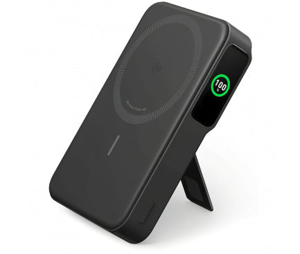 POWER BANK Anker "MagGo" 10.000 mAh, 27W Qi 2.0 15W, suport pliabil, compatibil iPhone 15/14/13/12, 1 x USB-C, afisaj inteligent, 389 g, negru, "A1654G11" - 194644173388