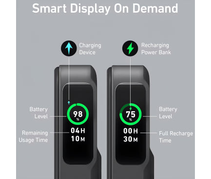 POWER BANK Anker "MagGo" 10.000 mAh, 27W Qi 2.0 15W, suport pliabil, compatibil iPhone 15/14/13/12, 1 x USB-C, afisaj inteligent, 389 g, negru, "A1654G11" - 194644173388