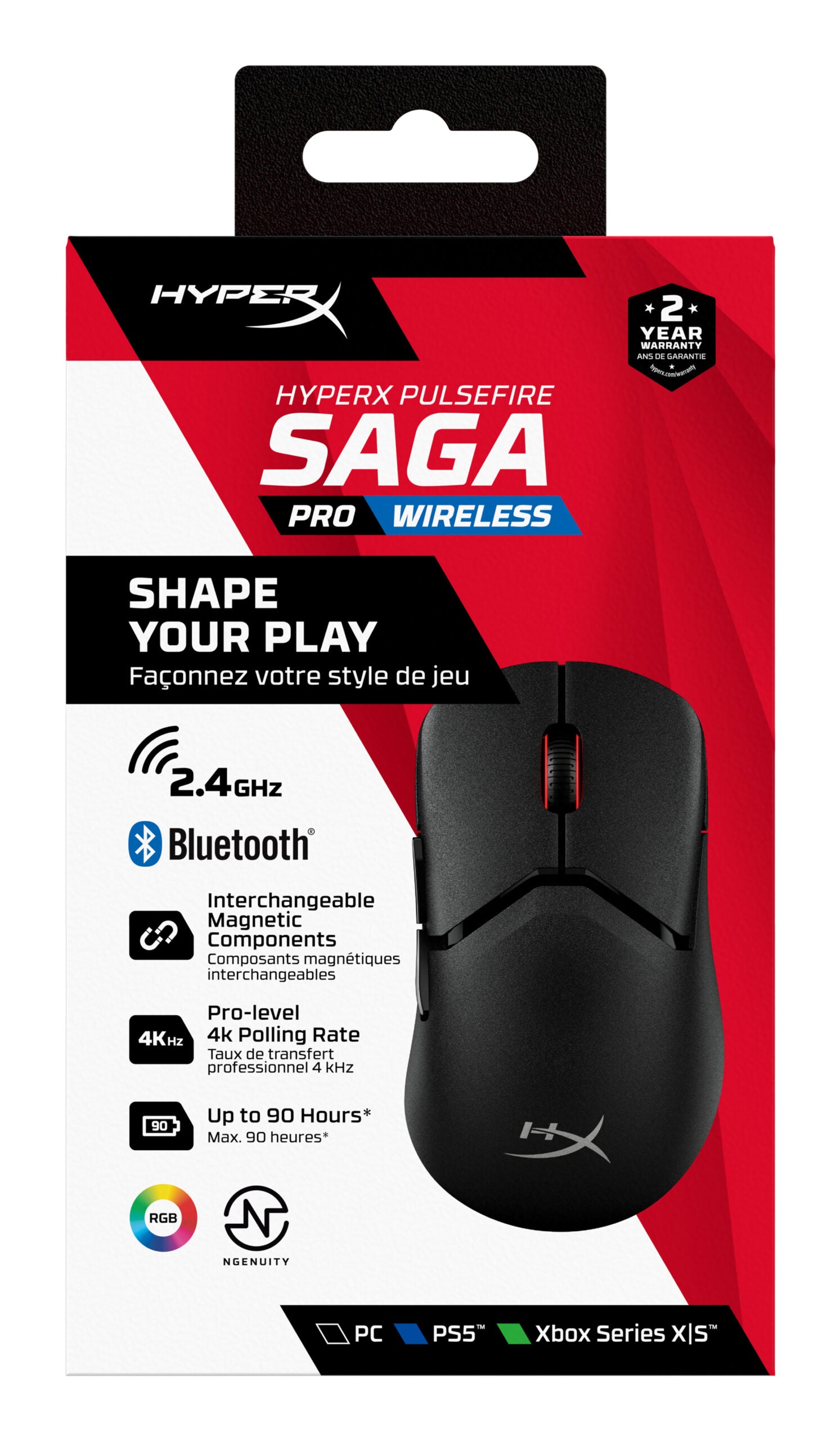 Mouse HP WS Hyperx Pulsefire Saga Pro "A2PB2AA"
