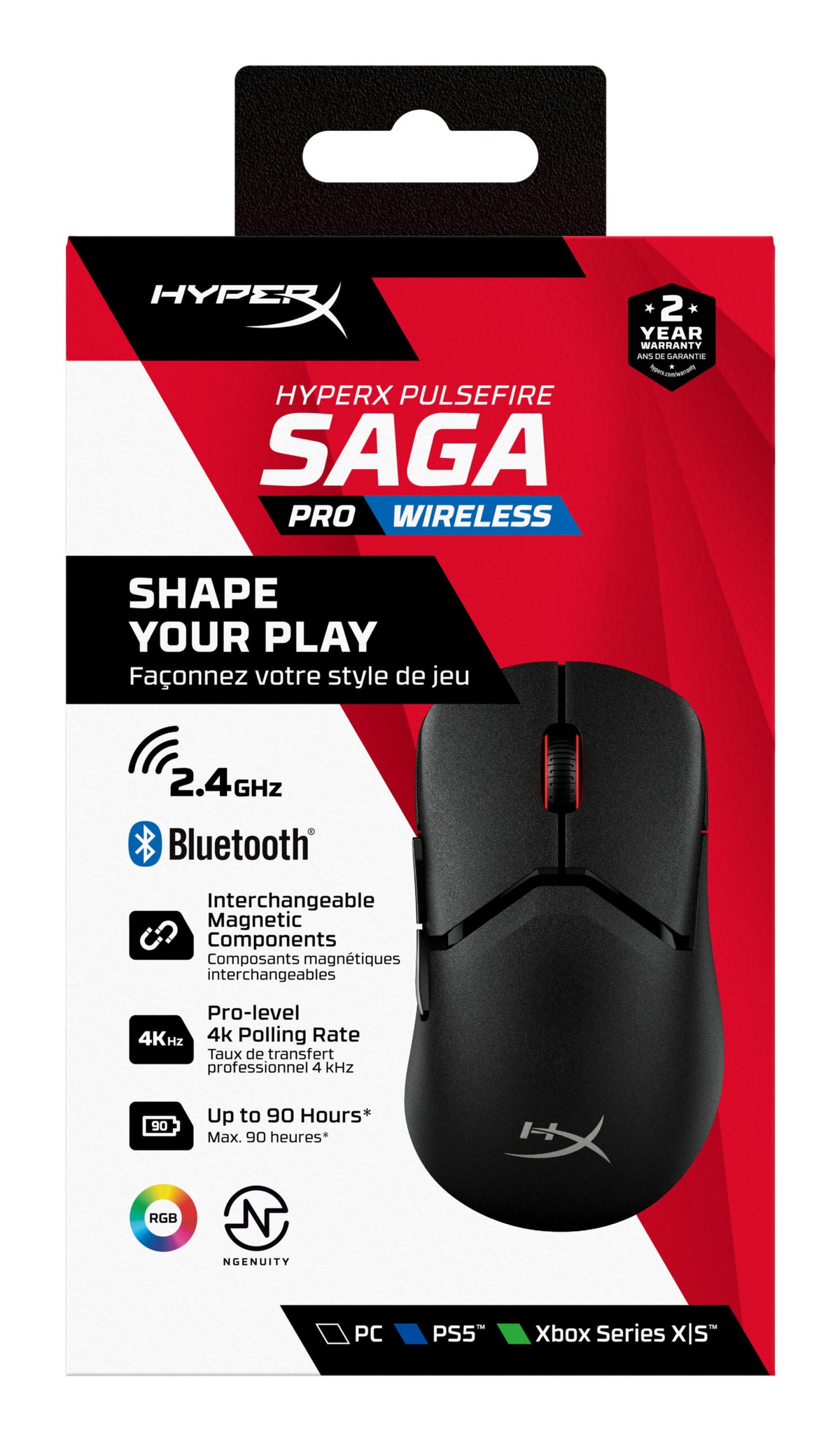 Mouse HP WS Hyperx Pulsefire Saga Pro 
