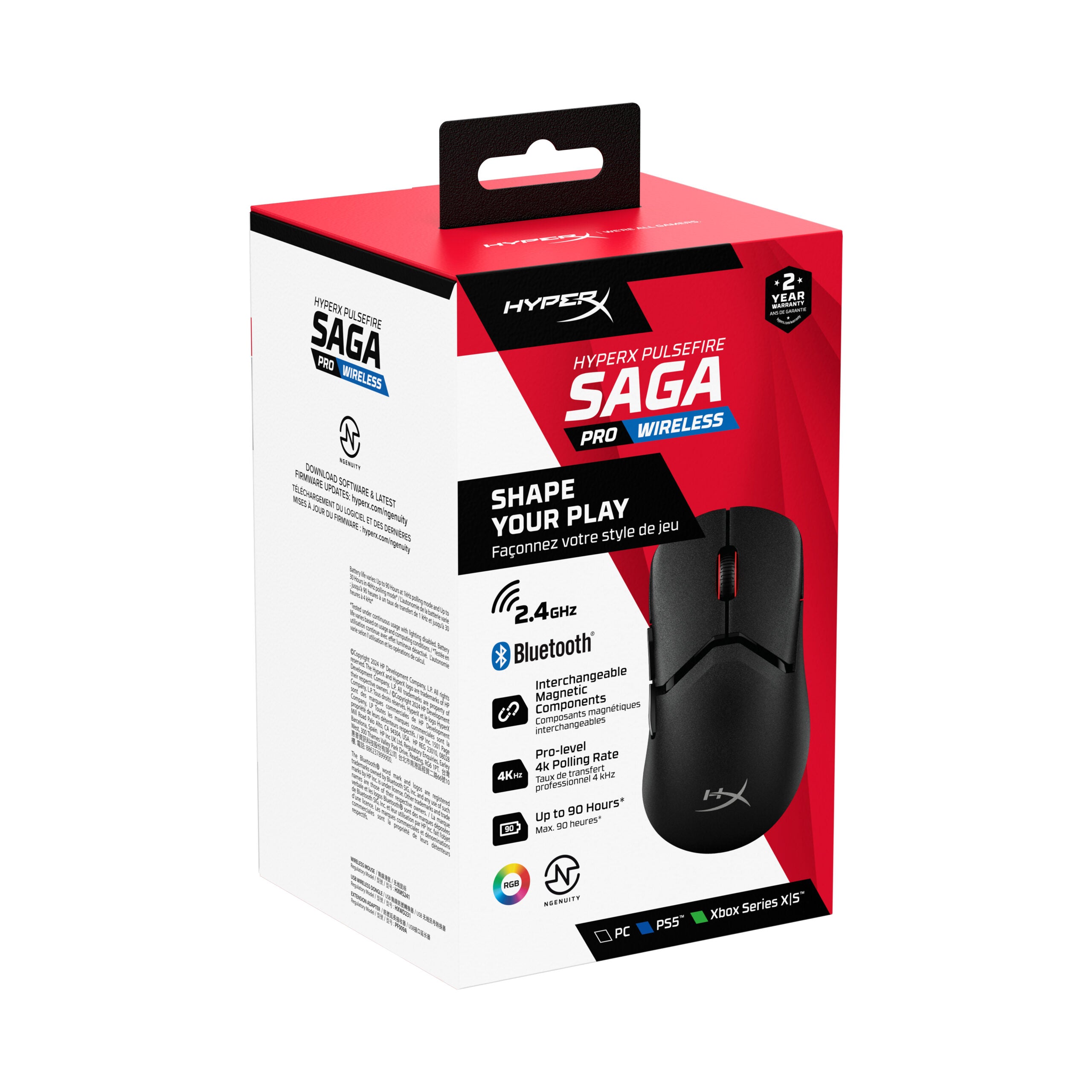 Mouse HP WS Hyperx Pulsefire Saga Pro "A2PB2AA"