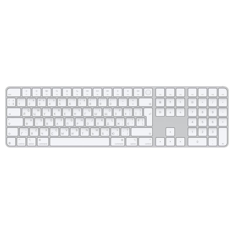 Apple Magic Keyboard with Touch ID and Numeric Keypad for Mac models with Apple silicon - Ukrainian - White Keys