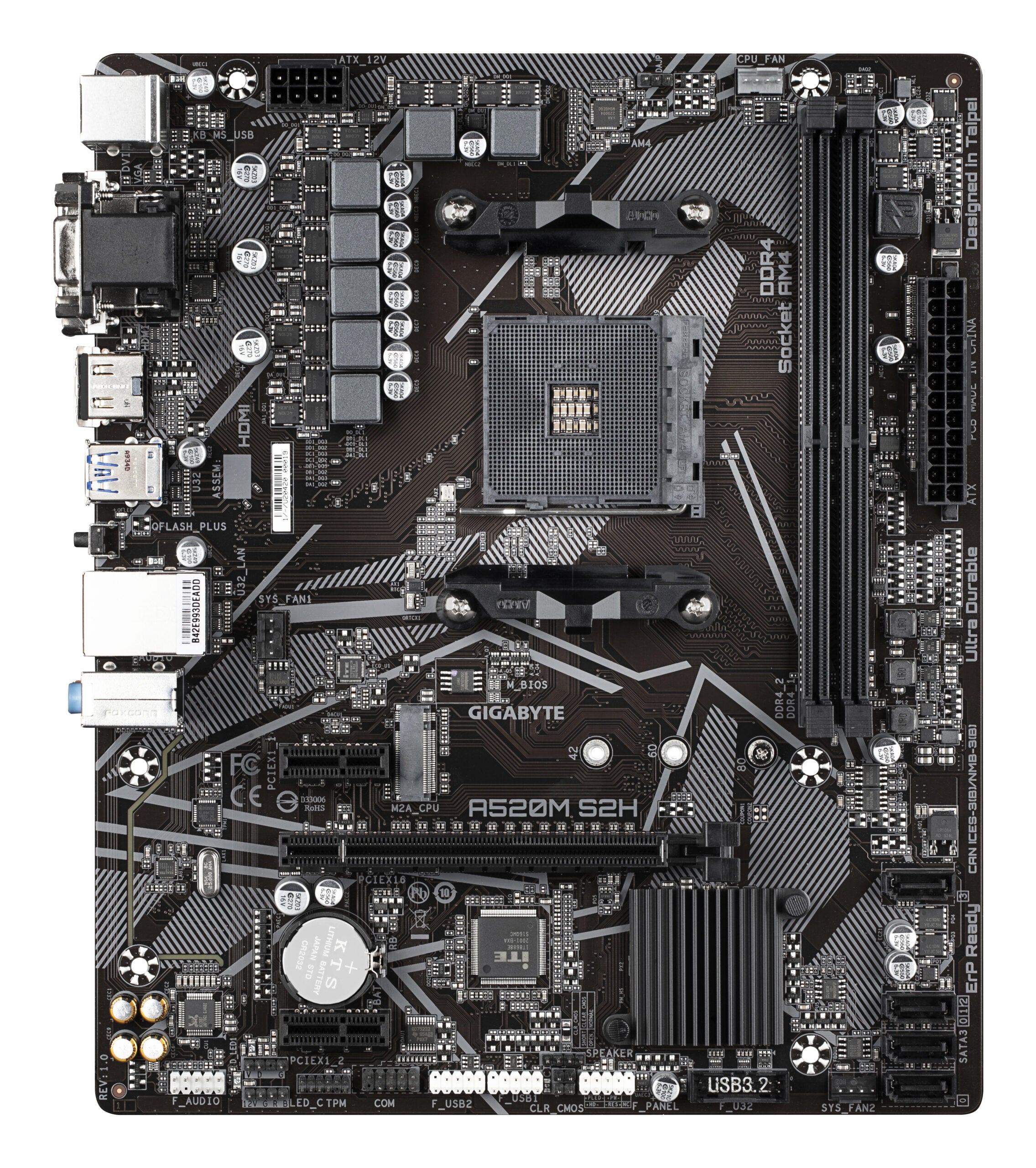 Placa de baza Gigabyte A520M S2H motherboard Socket AM4 micro ATX "A520M S2H (rev. 1.0)"