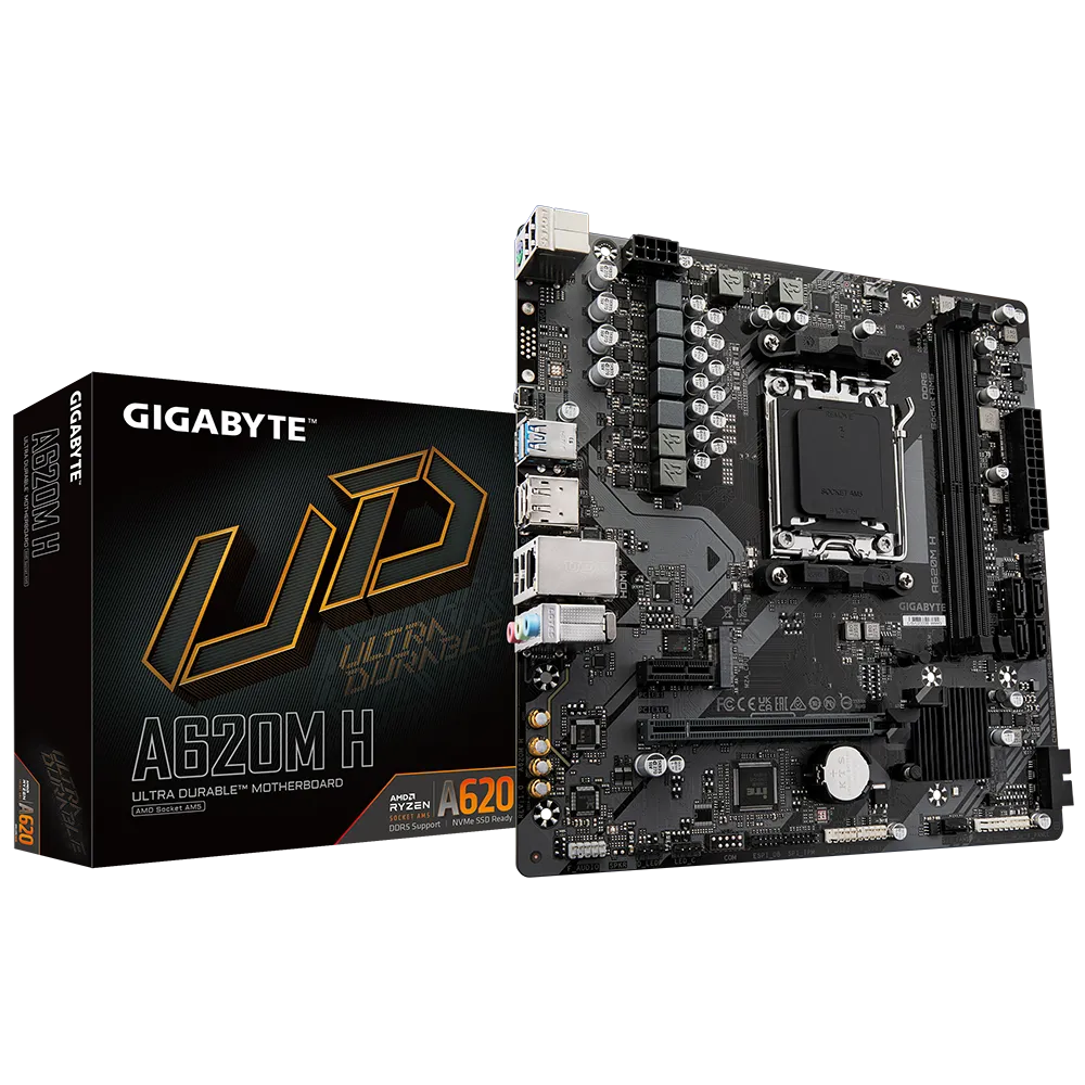 GIGABYTE A620M H AM5 2xDDR5 4xSATA 1xM.2 mATX MB "A620M H"