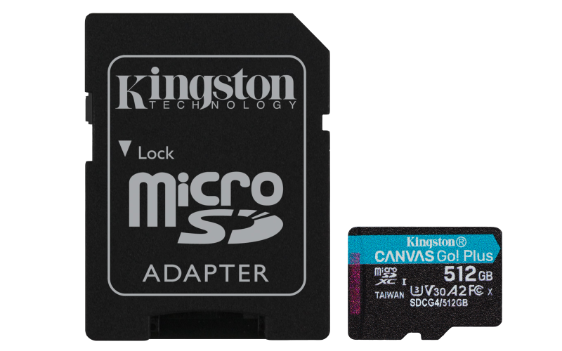 Kingston 512GB microSDXC Canvas Go Plus Gen4 200M