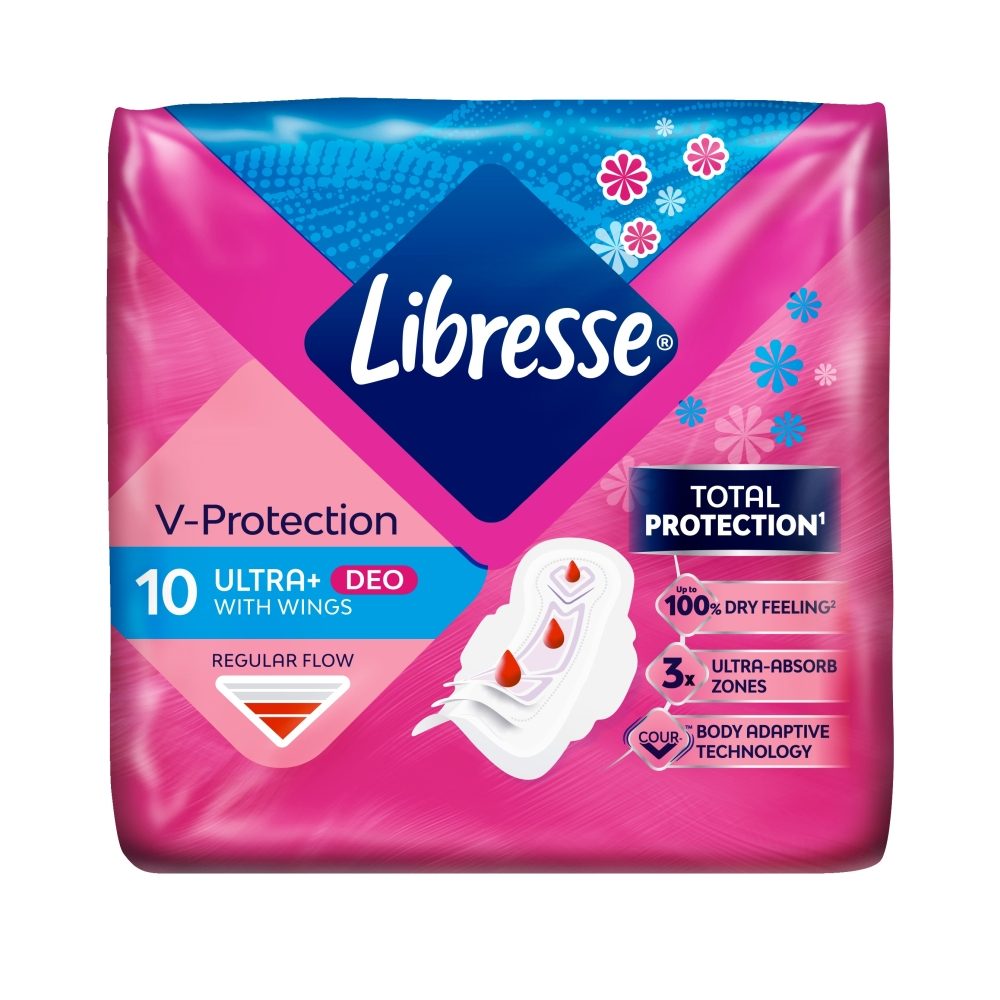 Absorbante, Libresse, 10 buc Normal Ultra Thin Deo Fresh