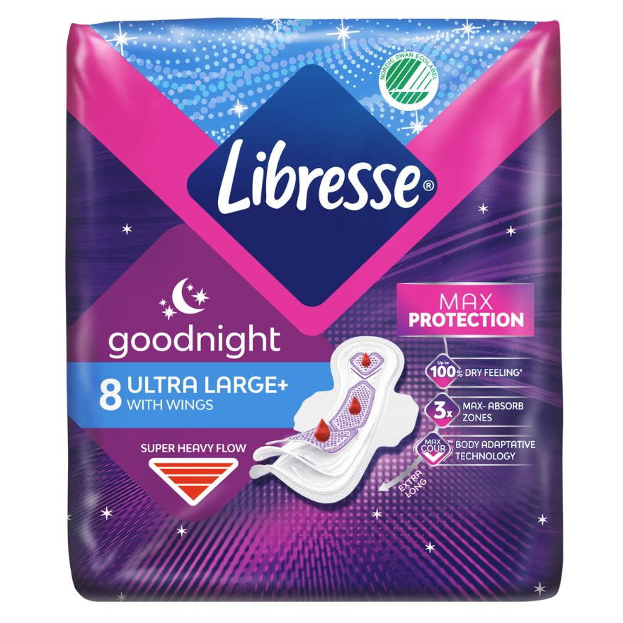 Absorbante, Libresse, 8 buc Night Ultra Large Wings