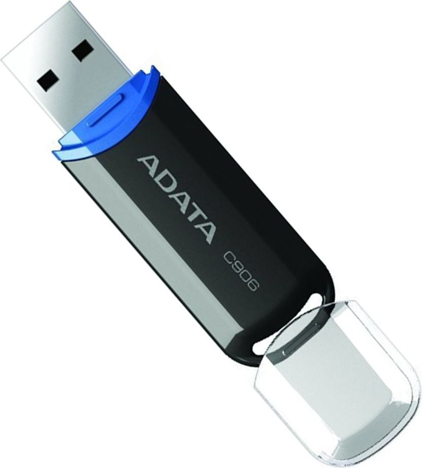 MEMORIE USB 2.0 ADATA 32 GB, cu capac, carcasa plastic, negru, "AC906-32G-RBK"