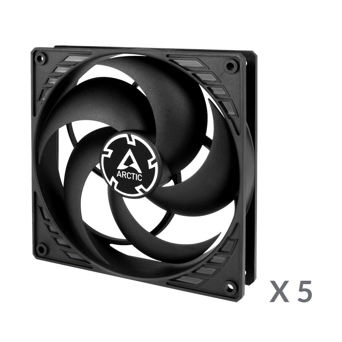 VENTILATOR Arctic PC, P14 Value Pack 5buc, 140x140x27mm, high static pressure, Black, 
